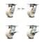 Service Caster 5 Inch Nylon Swivel Caster Swivel Locks 2 Brakes, 2PK SCC-35S520-NYB-BSL-2-SLB-2 - alternate 1